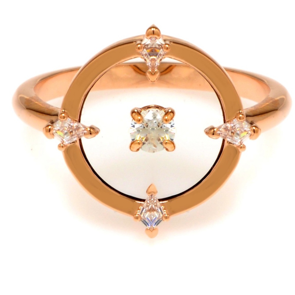 New Swarovski North Motif Rose-gold tone plated ring - Picture 2 of 11